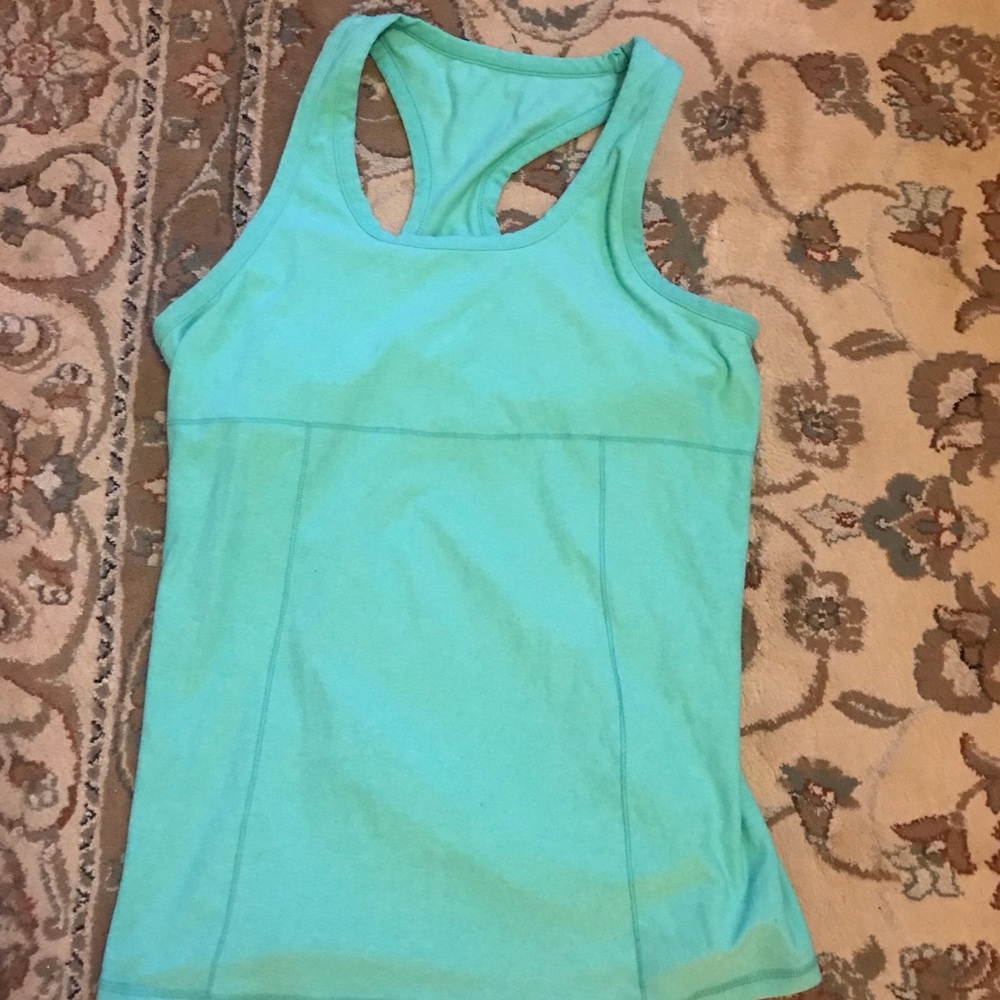Racerback tank with built-in bra